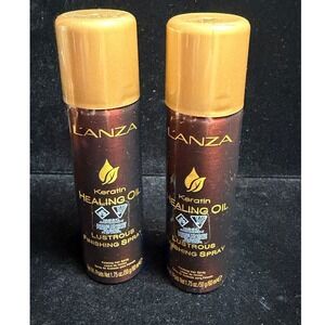 Lot of 2 L'ANZA Keratin Healing Oil Lustrous Finishing Spray 1.75 oz Travel Size